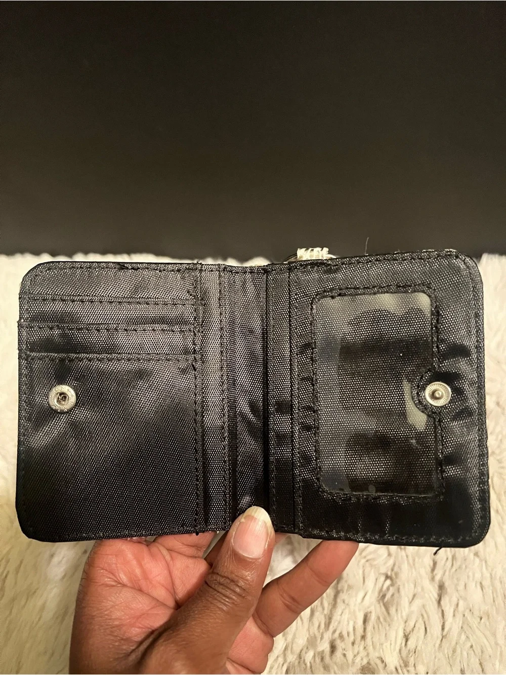 Compact Women's Card & Key Holder Set — Black, Red, White, Gray